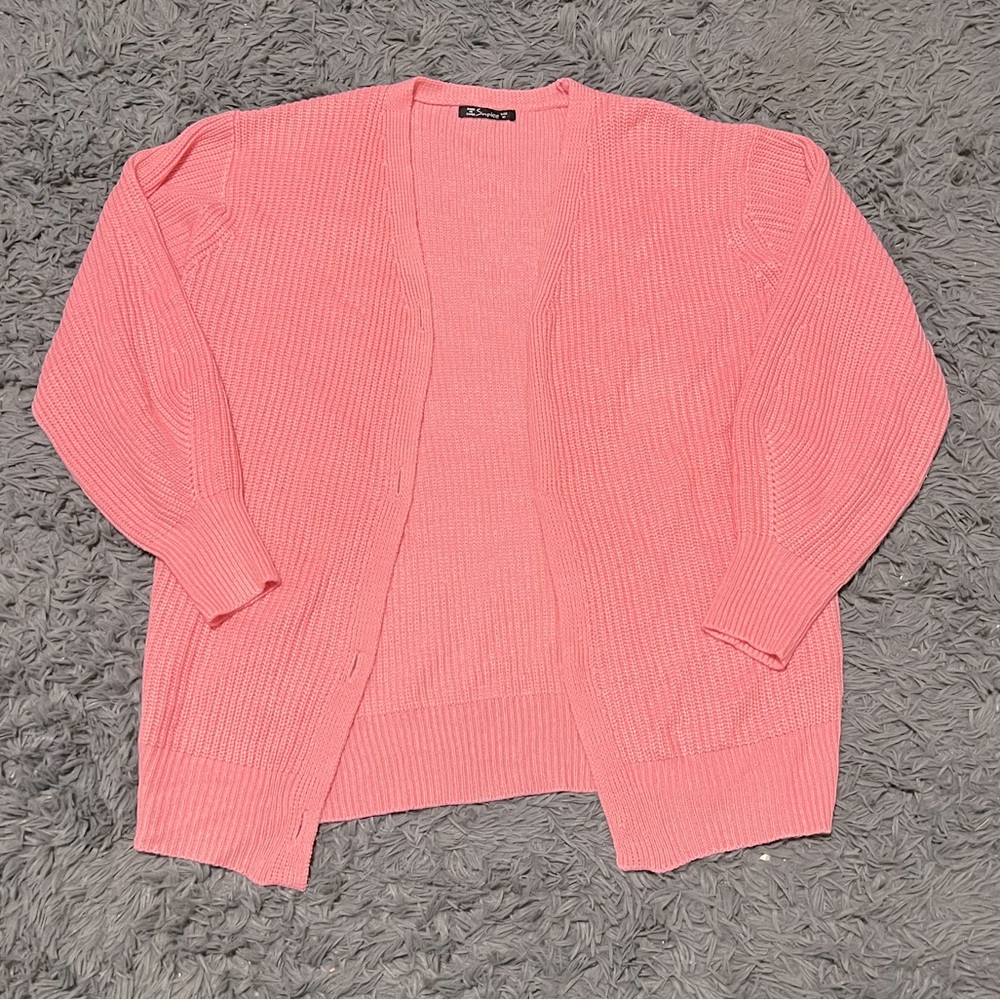 Pink Oversized Cardigan